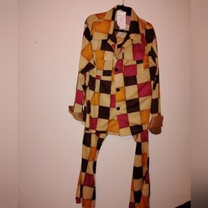 Ladies fake patchwork outfit